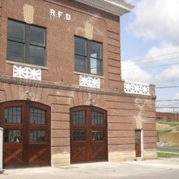 Front of the station.
