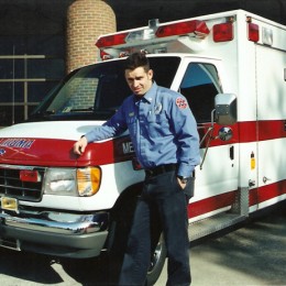 Chris Brown posing in front of Medic 6. Photo from Marci Stone