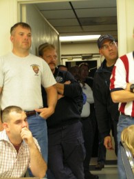 Retirement Dinner: Firefighters were packed out the door for the dinner